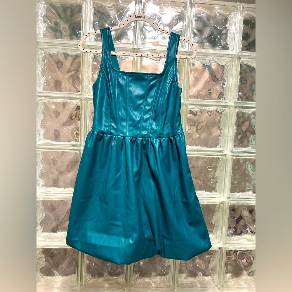 NWT Sincerely Jules Jade Green Faux Leather Corset Bustier Size M & L